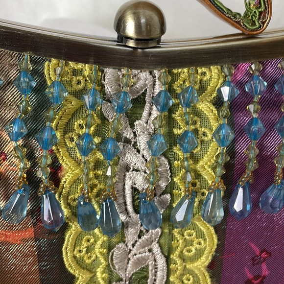 Gorgeous Mulimedia Small Handbag purse mini hippie chic Malina ? Vintage ? - Picture 7 of 16